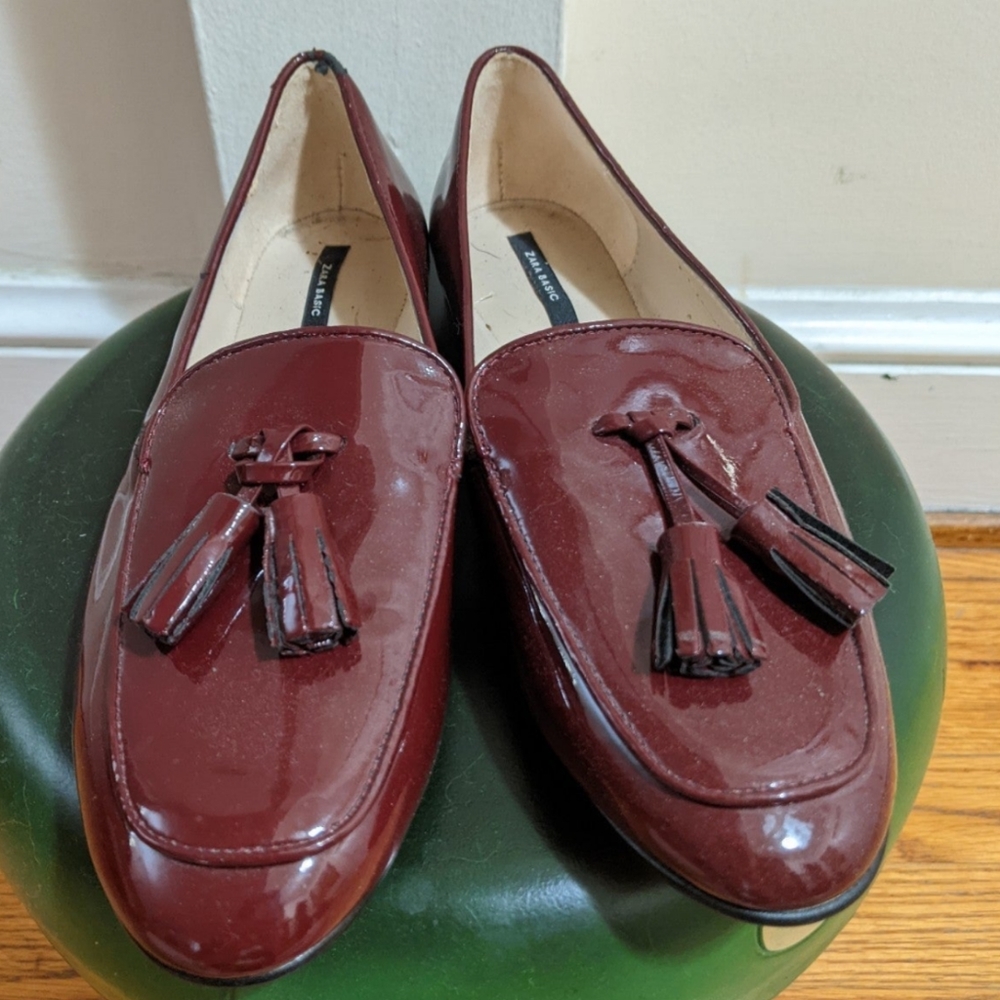Zara Basics Patent Leather Loafers!